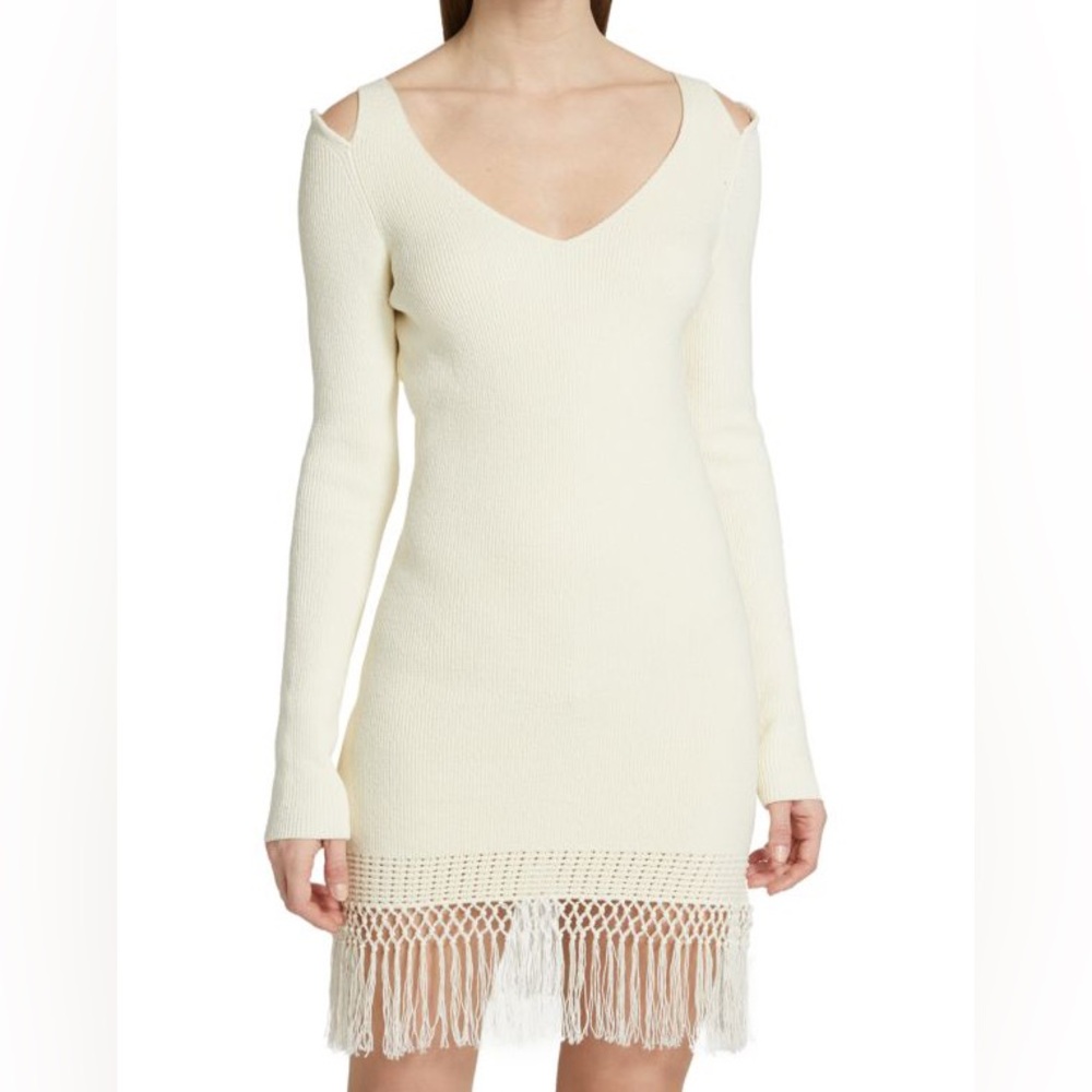 Derek Lam Ribbed Cutout Mini Bodycon Dress